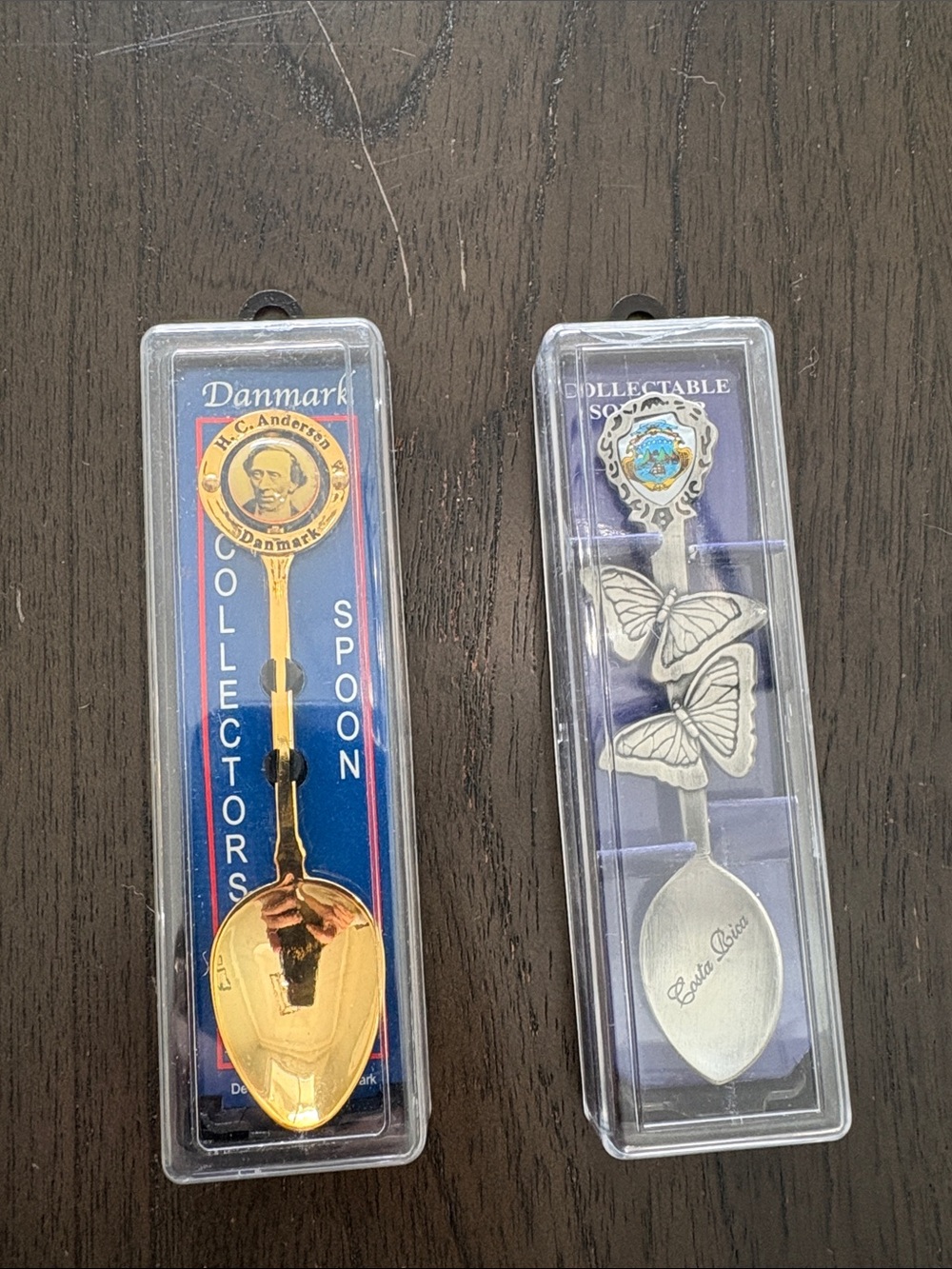 Denmark Gold Collector Spoon & Butterfly Collectible Spoon Set